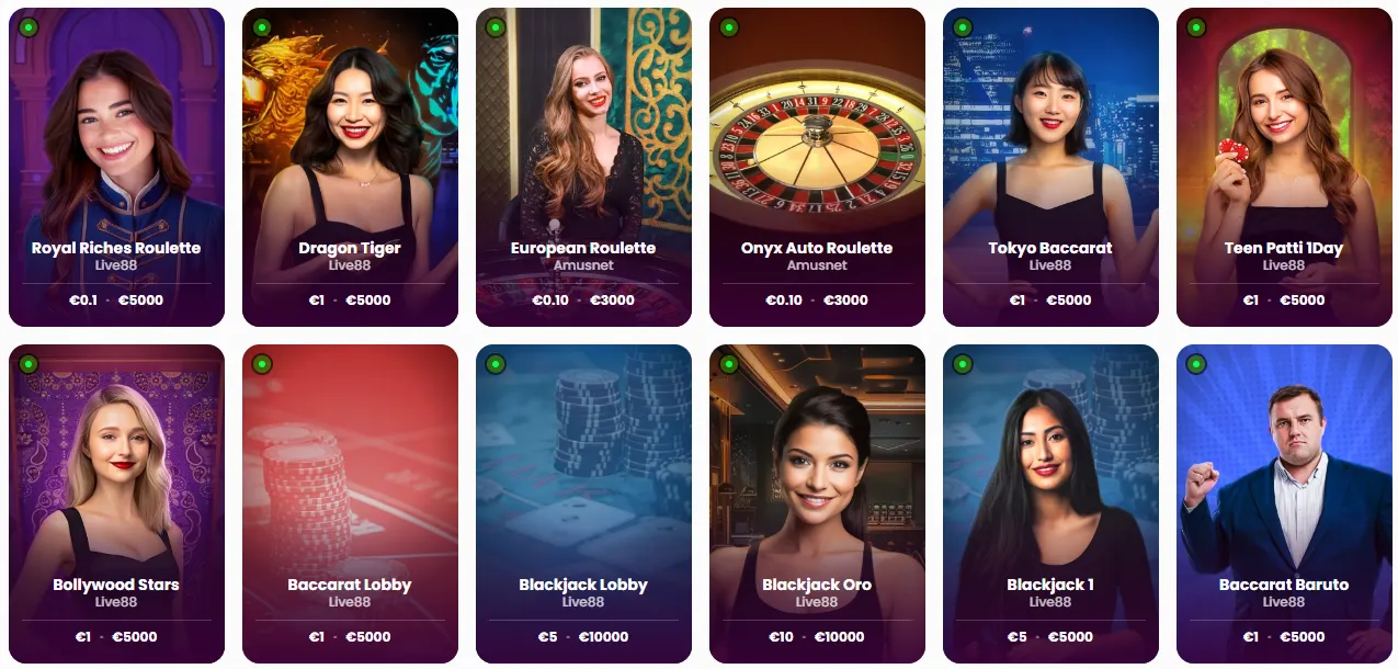 Trickz live casino